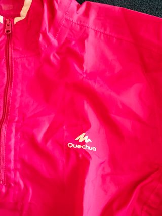 Impermeabile bambina Quechua fucsia