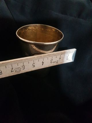 Vaso de comunión en alpaca plateada