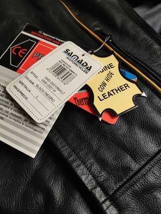 Chaqueta Moto Piel "L"con Protecciones