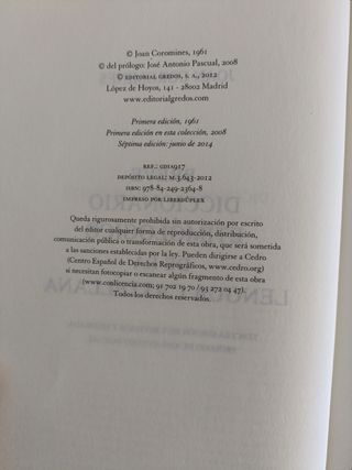 Diccionario etimológico