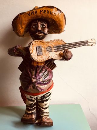 mariachi messicano carta pesta vintage