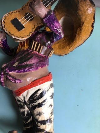 mariachi messicano carta pesta vintage