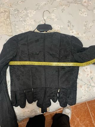 CORPIÑO FALLERA CON PEINADOR NEGRO MANGA LARGA