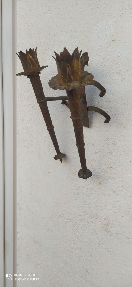 Lampara aplique de hierro