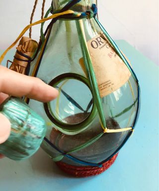 Antico Fiasco con porta ghiaccio