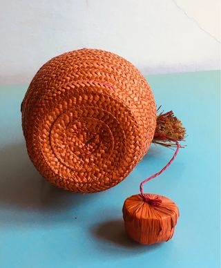 🍇Fiaschetta vintage vetro vimini