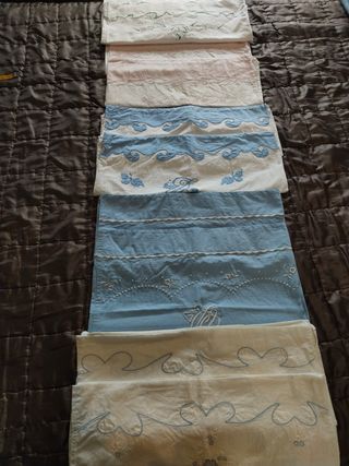 Sábanas bordadas artesanales vintage 50's