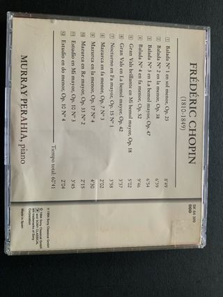 CD CLASICA CHOPIN 4 BALLADES MURRAY PERAHIA