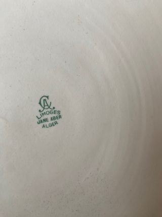 BANDEJA TARTERA PORCELANA FRANCESA ANTIGUA