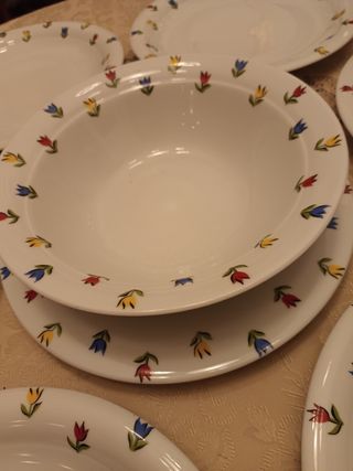 Set ciotola + 6 piatti piani