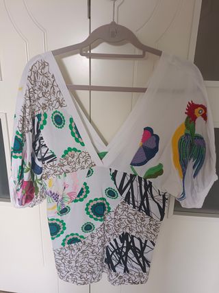 Top camiseta mujer Desigual blanco