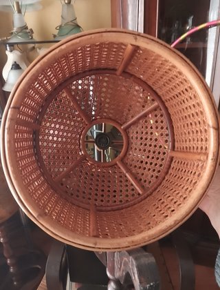 Lampadario in vimini