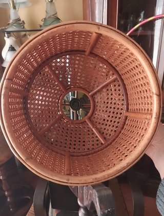 Lampadario in vimini