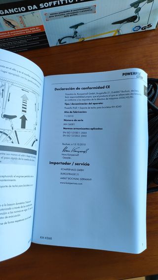 Soporte techo bici