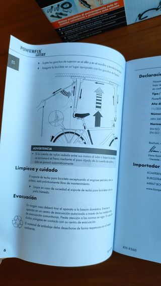 Soporte techo bici