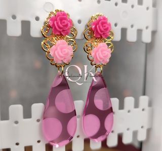 Pendientes de flamenca metacrilato