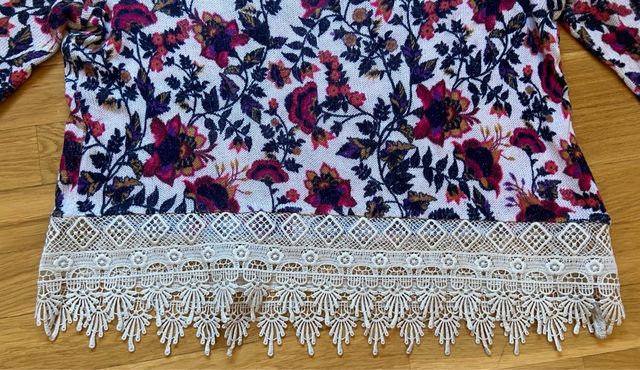 Jersey floral bordado