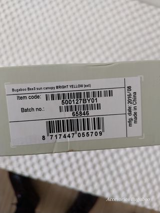 Capota extensible Bugaboo bee 5 amarillo sunrise