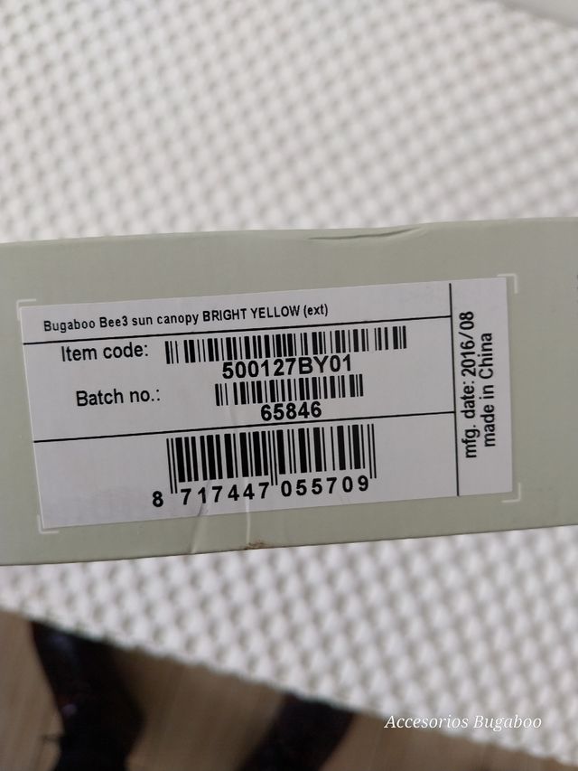 Capota extensible Bugaboo bee 5 amarillo sunrise