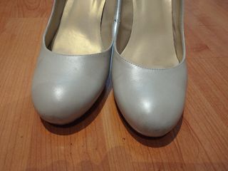 Zapatos tacón Chelo Roig blanco nacarado