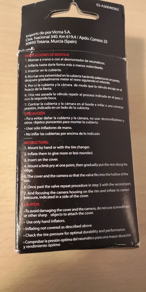 Cámara rueda bicicleta Aero 18 x 1,75