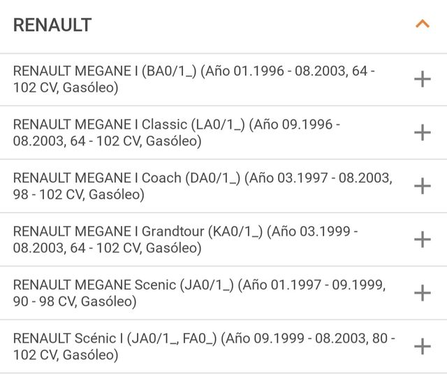 Radiador para los coches Renault