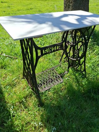 Pie mesa vintage Máquina de coser Singer