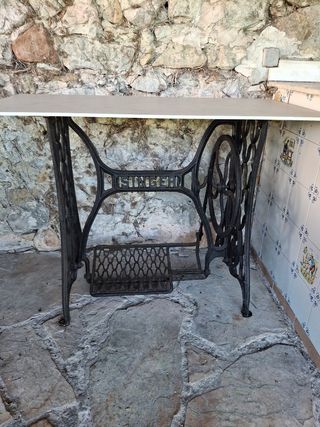 Pie mesa vintage Máquina de coser Singer