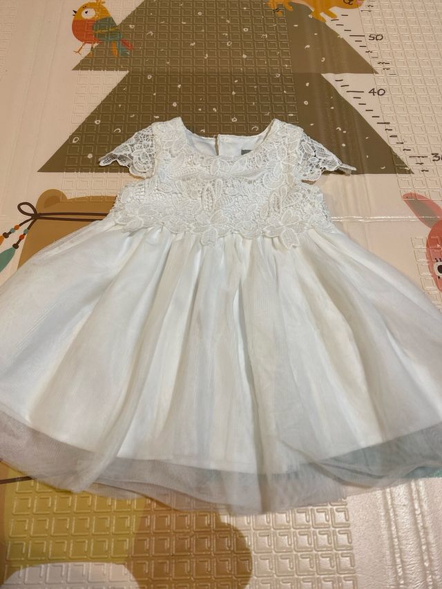 Vestido bautizo 68 cm 3 a 6 meses