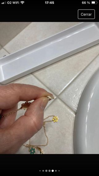 pulsera, plata dorada y esmaltes