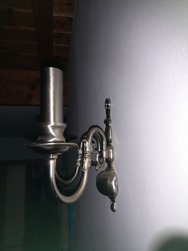 Lampada da parete in acciaio cromato