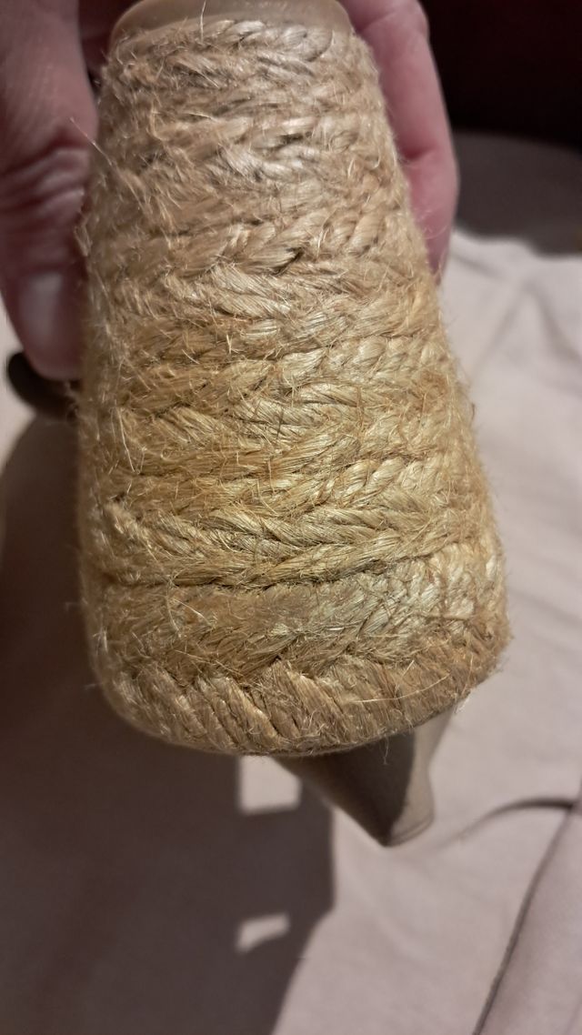 Sandalia cómoda esparto cuña