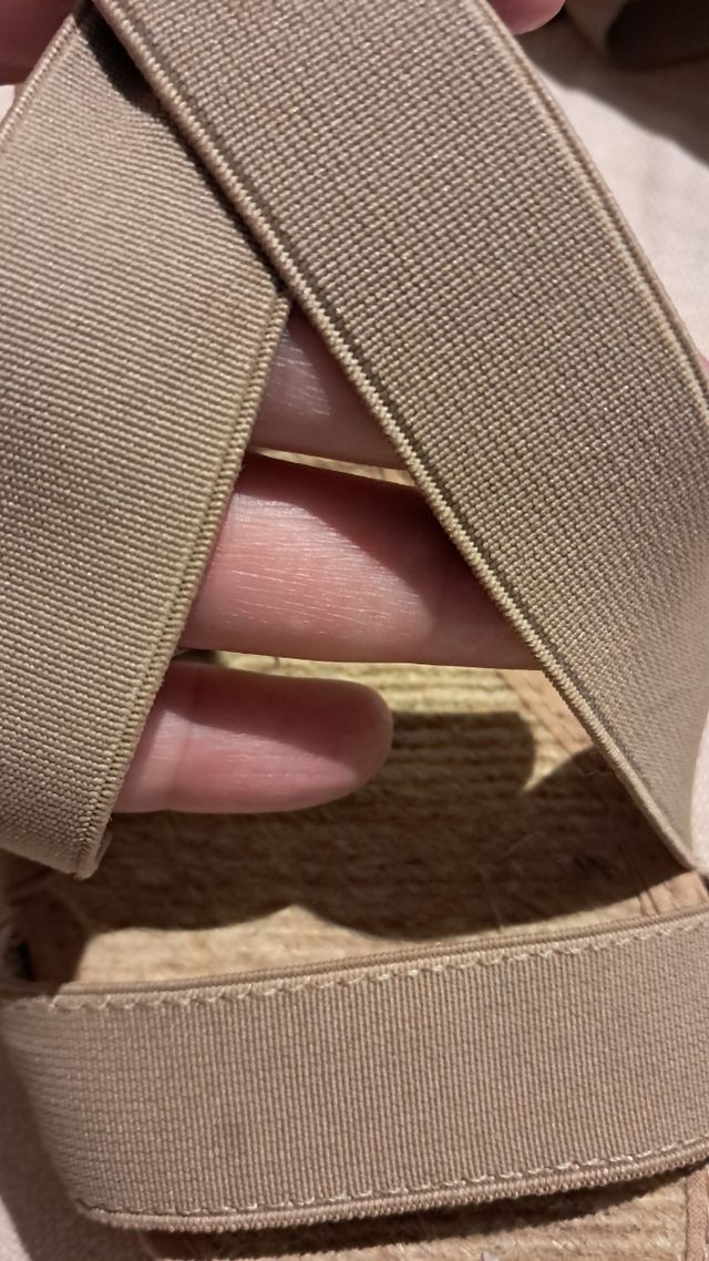 Sandalia cómoda esparto cuña