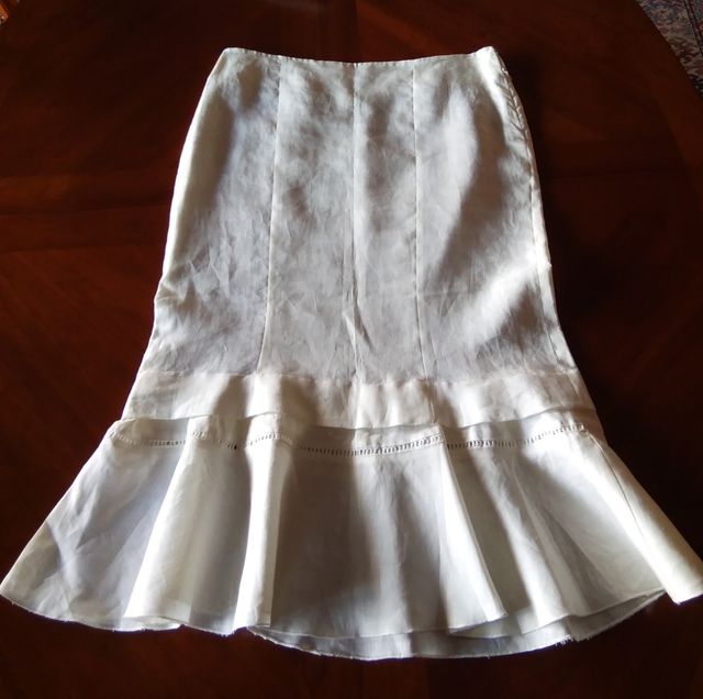 Falda BLANCA VOLANTE faldas vestidos ceremonia