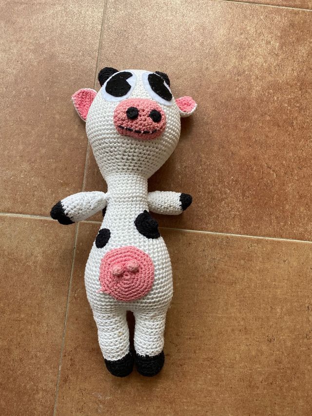 Peluche vaca de croche