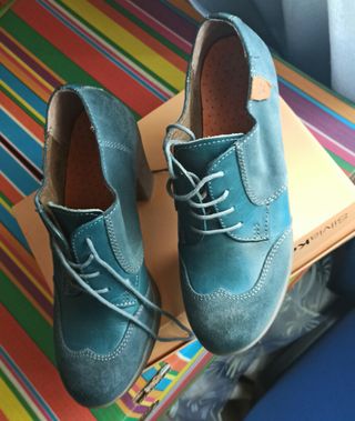 Zapatos de piel abotinados 