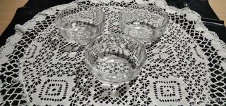 3 Coppette Gelato Macedonia in vetro trasparente