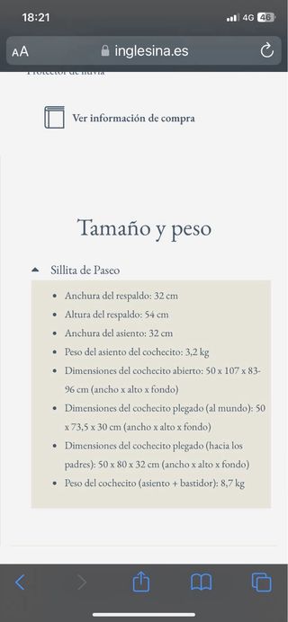Sillita de paseo Inglesina Electa