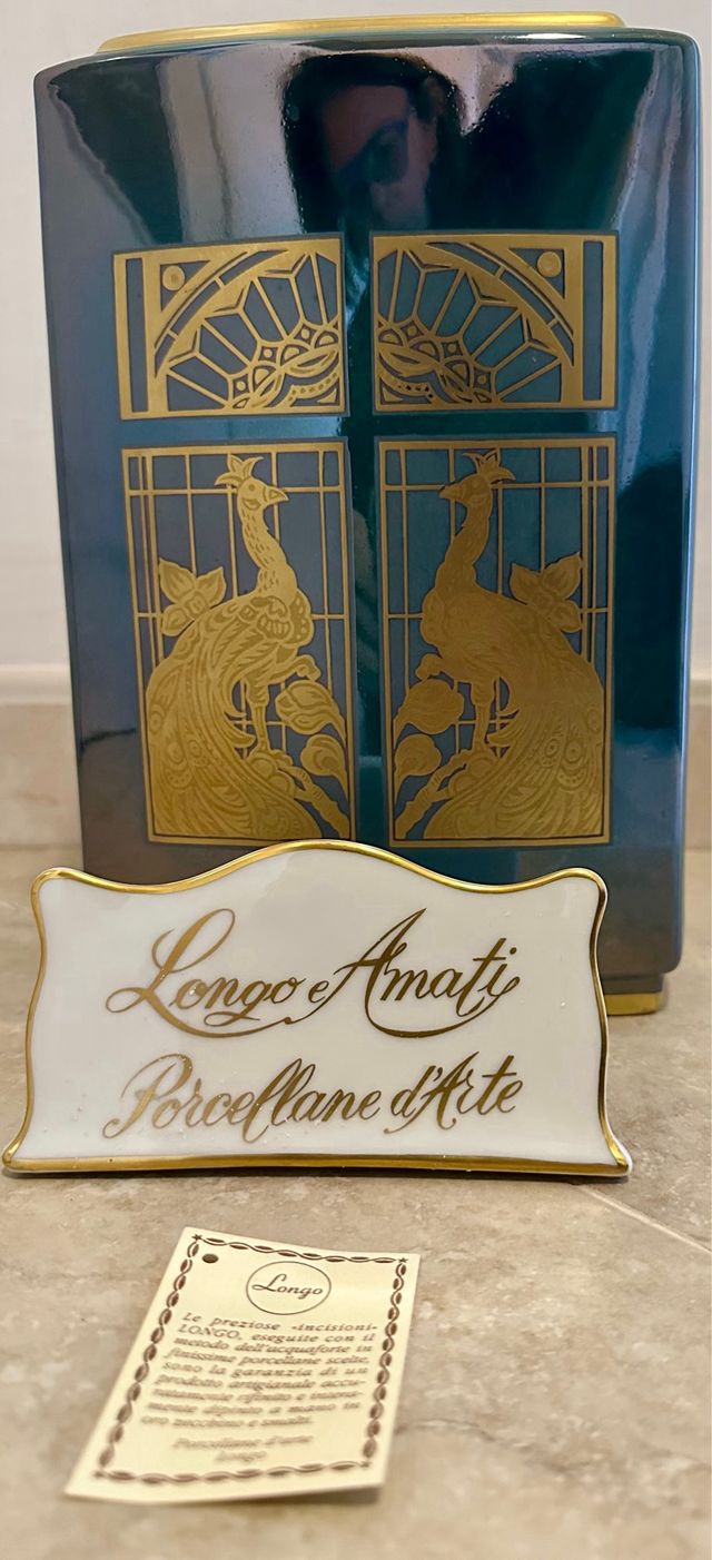 Vaso limonges oro zecchino longo