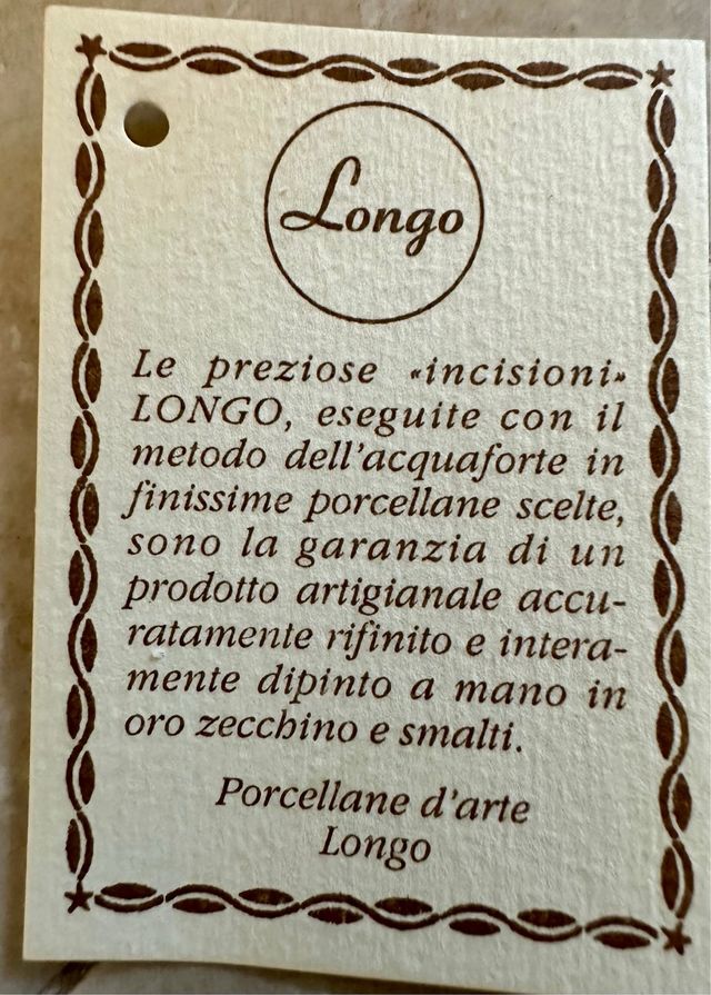 Vaso limonges oro zecchino longo