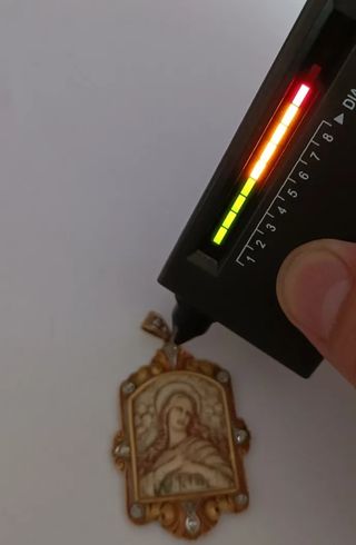 Antigua Medalla Colgante Inmaculada Oro Diamantes