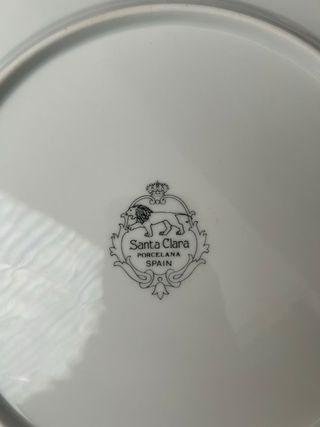 Vajilla porcelana Santa Clara