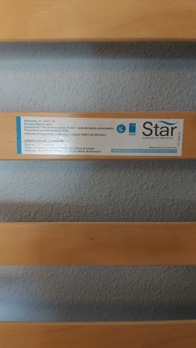 Somier sin patas 90×180