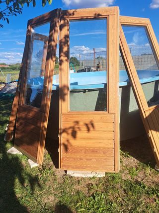Puertas dobles madera maciza