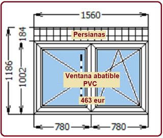 Ventana abatible PVC ' calidad