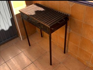 BARBACOA CON RUEDAS Y DESMONTABLE 