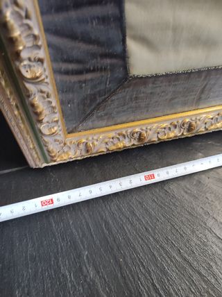 Precioso cuadro antiguo de tela bordado