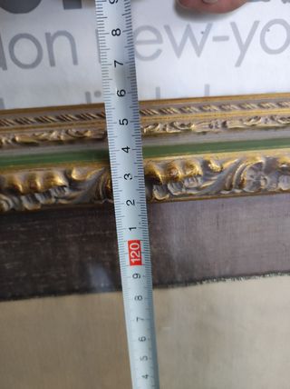 Precioso cuadro antiguo de tela bordado