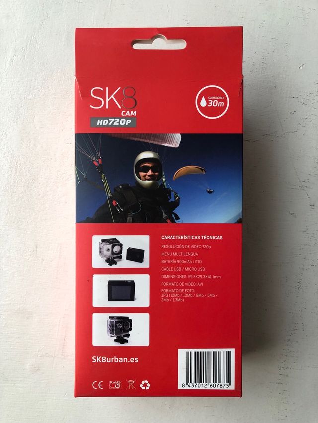 Telecamera sportiva SK8 CAM HD720p