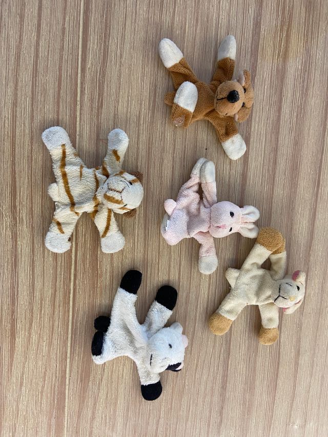 5 animales imantados, nevera o juego